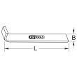 Grattoir coudé BRONZEPLUS 255 mm KS TOOLS 963.9521 photo du produit Secondaire 1 S
