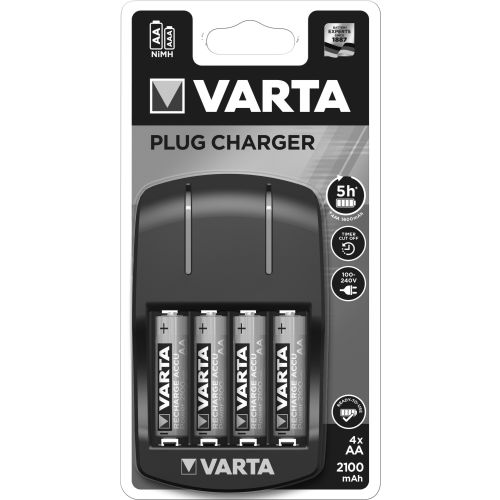 Plug Charger 4xAA 2100mAh - VARTA - 57647101451 pas cher Secondaire 1 L