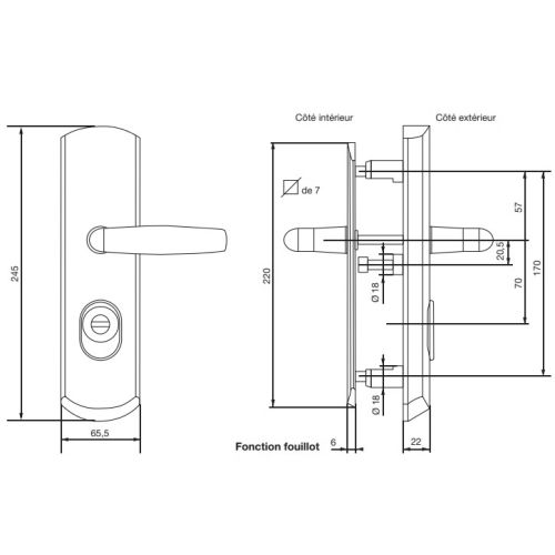 Ensemble blindé à fouillot Julia A2P** argenté - VACHETTE - 16024000 pas cher Secondaire 1 L