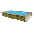 Piscine AZURA 200x350 H71cm liner bleu 50/100 epurateur - UBBINK - 7504791 pas cher