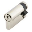 Demi-cylindre européen 5 goupilles 5G 10 x 45 mm pour fermeture anti-panique laiton nickelé 3 clés HERACLES C100112 photo du produit