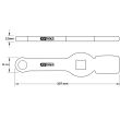 Clé à frapper coudée 24 mm pour raccords d'étriers de frein 207 mm KS TOOLS 460.5062 photo du produit Secondaire 1 S