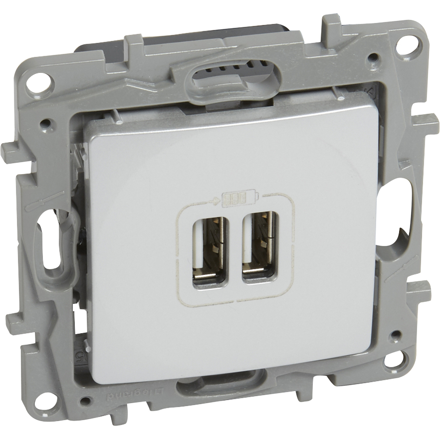 Double chargeur USB Niloé 2400mA LEGRAND 664794 - vue 2