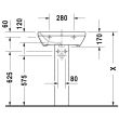 Colonne de lavabo DURASTYLE blanc - DURAVIT - 858290000 photo du produit