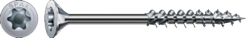 Vis universelle tête fraisée torx WIROX 6x160mm boite de 100 - SPAX - 0191010601605