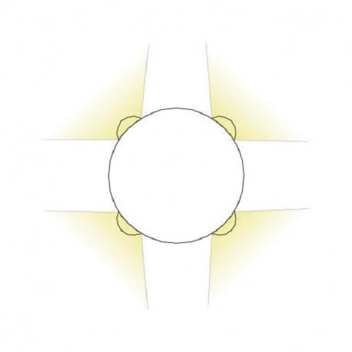 Applique murale LED 6 W rond 470 lm 3000 K MIIDEX LIGHTING 67804 photo du produit Secondaire 1 L