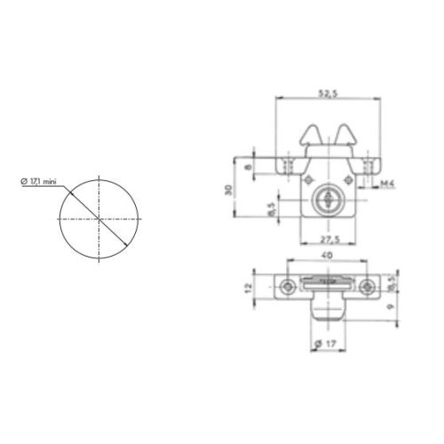 Serrure encloisonn&eacute;e 8900-01 - RONIS - 35250 pas cher Secondaire 1 L
