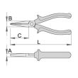 Pince plate à bec long gainage BI 472/1BI L.160mm - UNIOR - 607879 pas cher Secondaire 1 S