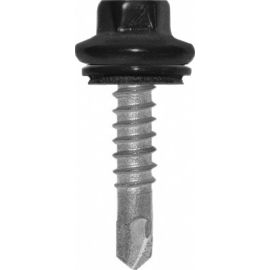 Vis P5 bardage CAPINOX 4 t&ecirc;te hexagonale 8mm CP 5,5x25mm RAL7016 100 pi&egrave;ces Etanco &ndash; 263107-236 pas cher Principale M