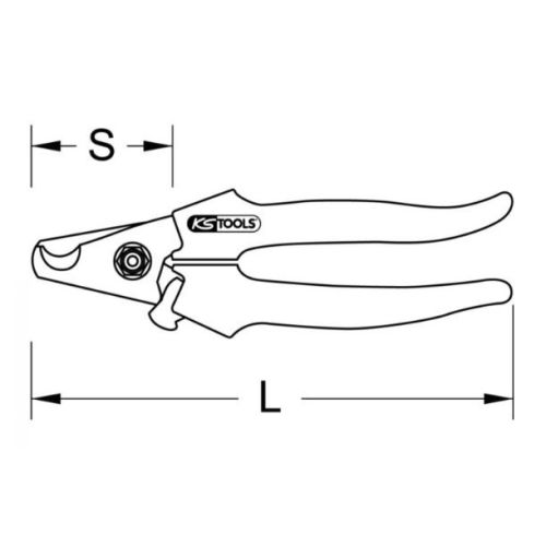 Cisaille à câble électrique 165 mm KS TOOLS 118.0073 photo du produit Secondaire 1 L