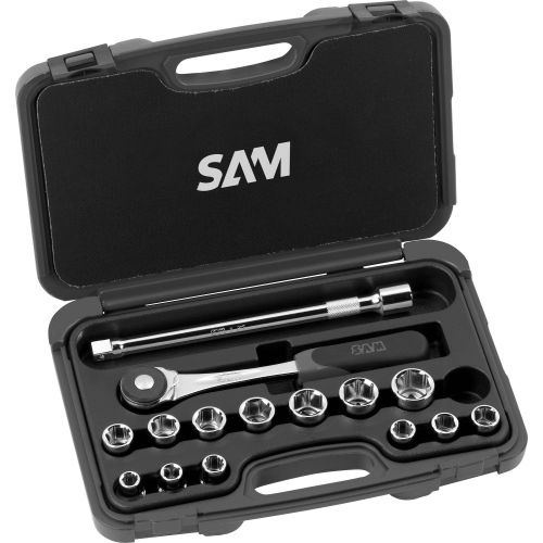 Coffret 1/2’’ de 15 outils 6 pans en mm - SAM OUTILLAGE - 75-SH15P pas cher
