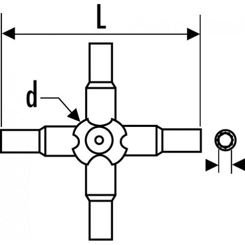 Clé en croix isolée 1000V - SAM OUTILLAGE - Z-87-6-12 pas cher Secondaire 1 L