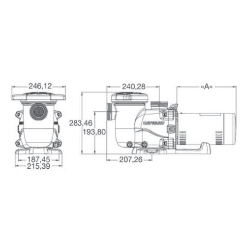 Pompe standard MAXFLO XL 1 Cv HAYWARD HAY-100-0093 photo du produit Secondaire 1 L