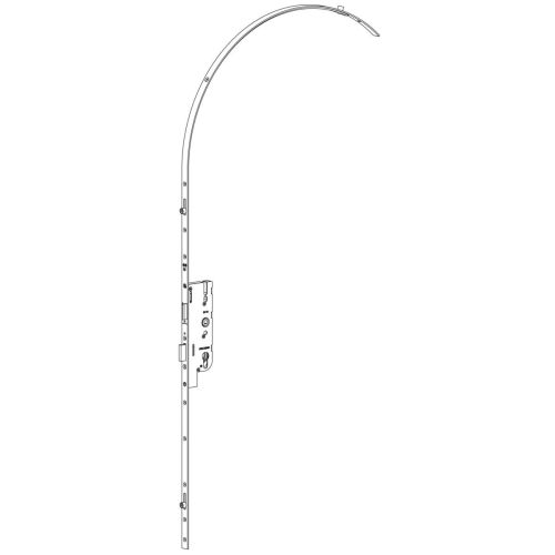 Crémone à larder EUROPA axe 40 mm 3 galets têtière 18 mm Longueur 2500 mm FERCO 6-33168-03-0-1 photo du produit