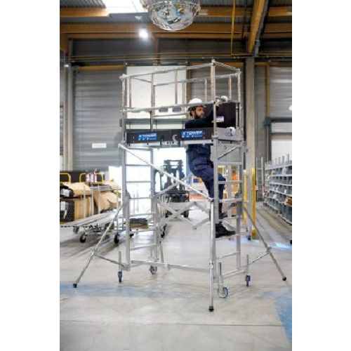 ECHAFAUDAGE TELESCOPIQUE COMPACT ROULANT - HAUTEUR 4M DU…