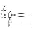 Marteau à garnir à tête ronde 300mm - SAM OUTILLAGE - 295-2A pas cher Secondaire 1 S