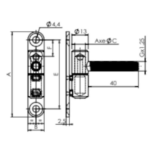 Paumelle fiche menuisé PVC diamètre 15mm hauteur 83mm époxy blanc - MONIN - 654020 pas cher Secondaire 1 L