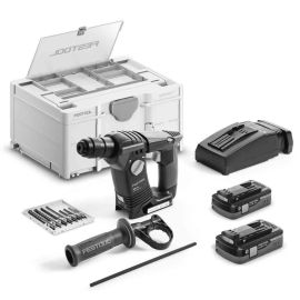 Perforateur SDS Plus 18V Festool BHC 18 HPC 4,0 I-Plus + 2 batteries 4 Ah + chargeur rapide + coffret Systainer SYS3 - 577602 pas cher Principale M