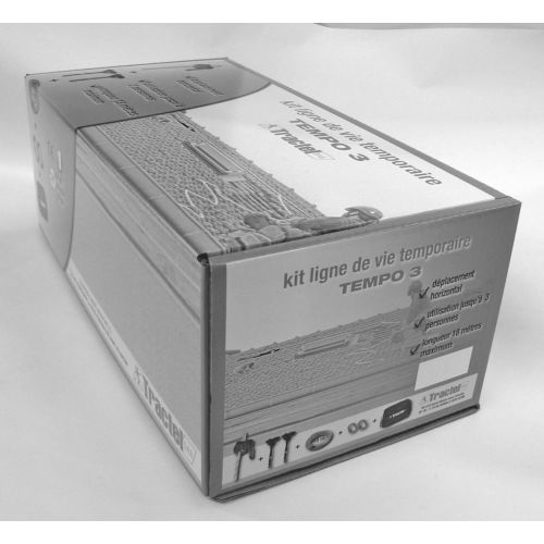 Kit ligne de vie temporaire TEMPO 3 TM/L - TRACTEL - 62862 pas cher Secondaire 2 L