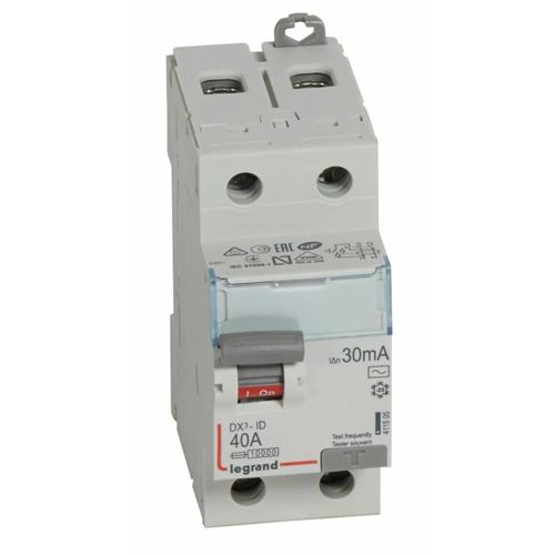 Interrupteur différentiel DX³-ID 2P 230 V 40 A type AC 30 mA LEGRAND 411505 photo du produit Principale L