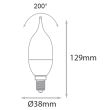 Ampoules LED coup de vent E14 6 W 520 lm 3000 K dimmable MIIDEX 74800 photo du produit Secondaire 1 S
