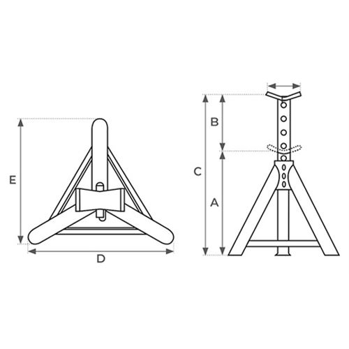 Chandelles de calage 3000 kg hauteur 530 mm  STOCKMAN SN30 photo du produit Secondaire 2 L