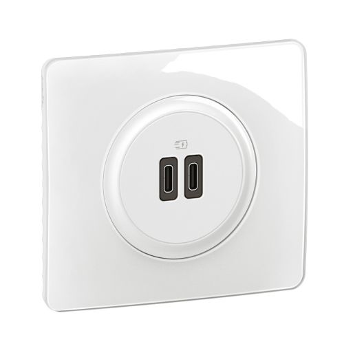 Prise CELIANE double USB type C LEGRAND CM0154 photo du produit Secondaire 2 L