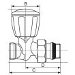 Robinet de radiateur droit 1/2 D18  - GIACOMINI - R432X034 pas cher Secondaire 1 S