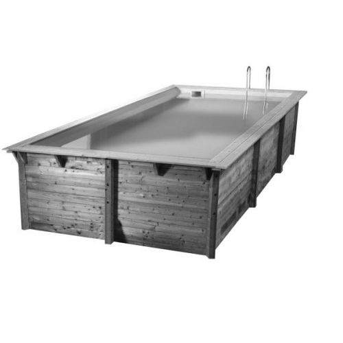 Piscine AZURA 350x505 H126cm Liner Bleu 75/100 - UBBINK - 7504756 pas cher