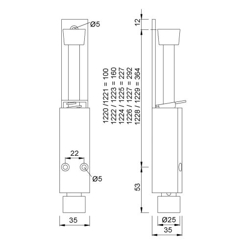 Arrêt de porte verticale 60 1222 41 blanc - KWS - 122271 pas cher Secondaire 1 L