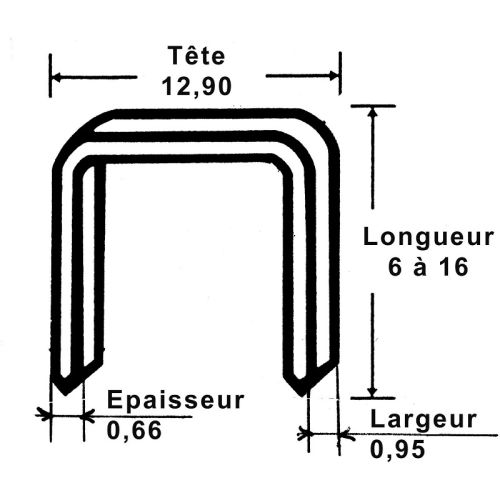 Boite de 5000 agrafes de 10 mm SAM OUTILLAGE 19843 photo du produit Secondaire 1 L