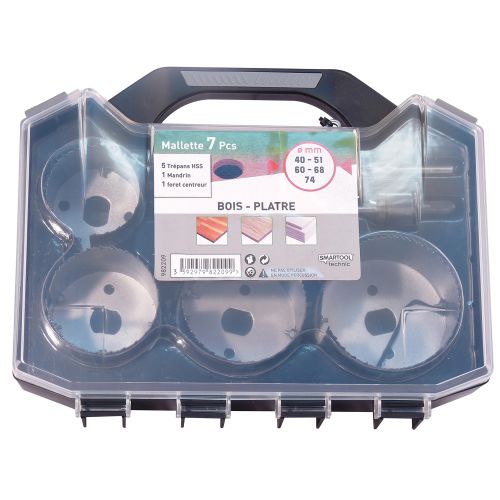 Mallette trépans HSS bois plâtre 7 pièces SMARTOOL TECHNIC 982209 photo du produit Secondaire 4 L