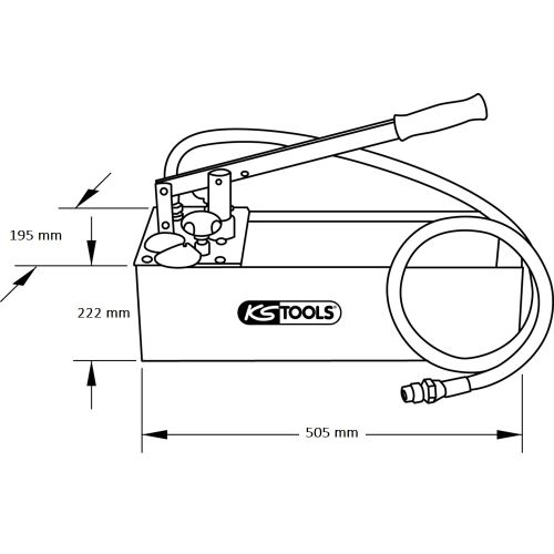 Pompe d'épreuve manuelle 50 bars KS TOOLS 902.1004 photo du produit Secondaire 1 L