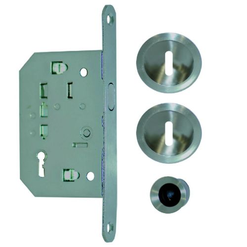 Kit pour porte coulissante inox clé L - NI 014 pas cher