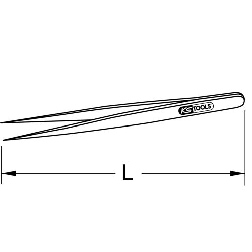 Pincette plate BRONZEPLUS 100 mm KS TOOLS 963.5606 photo du produit Secondaire 1 L