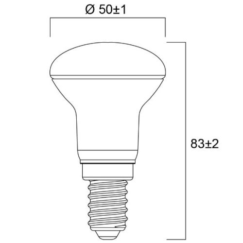 Lampe REFLED 3000K IRC 80 R50 E14 4,9W 470lm - SYLVANIA - 0029205 pas cher Secondaire 1 L