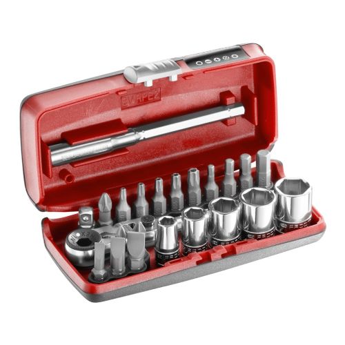 Coffret douilles 1/4'' 6 pans métriques et embouts 23 pièces FACOM R1PICOPB photo du produit Secondaire 1 L