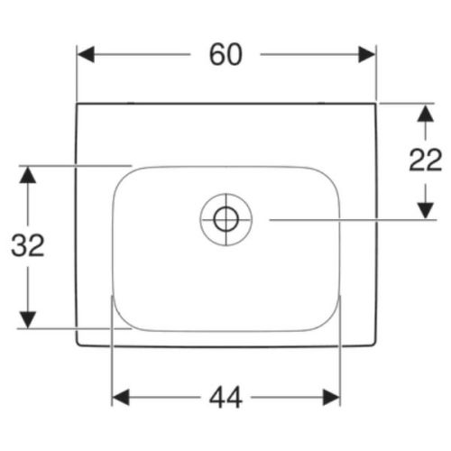 Ensemble meuble salle de bain avec vasque céramique 60cm - GEBERIT - 099437 AB LB4 pas cher Secondaire 1 L