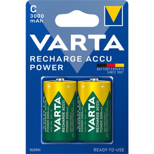 Piles rechargeables Ni-MH Accu Power 2x1,2 V LR14 3000 mAh VARTA 56714101402 photo du produit Principale L