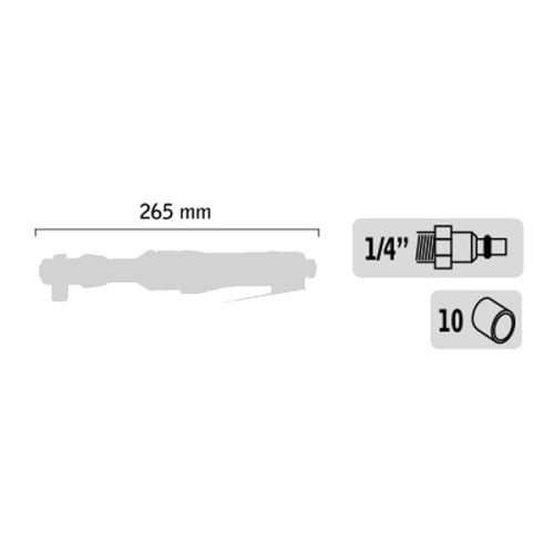 Clé à rochet pneumatique 1/2'' - GENERAL PNEUMATIC - GP1920 pas cher Secondaire 1 L