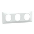 Plaque de finition OVALIS blanc 3 postes horizontal - SCHNEIDER ELECTRIC - S320706 pas cher