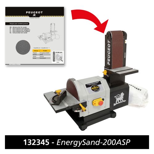 Support autocollant D 200 mm pour disques velcro PEUGEOT OUTILLAGE 806320 photo du produit Secondaire 1 L