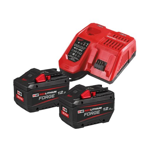 Pack énergie 18 V M18 FORGENRG-122 (batterie 12 Ah FORGE RED LI-ION + chargeur) MILWAUKEE 4933498610 photo du produit