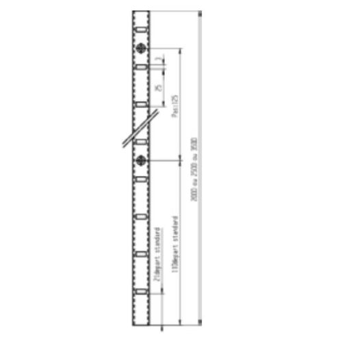 Crémaillère en applique alu blanc 2000x11mm - MONIN - 522 420 pas cher Secondaire 1 L