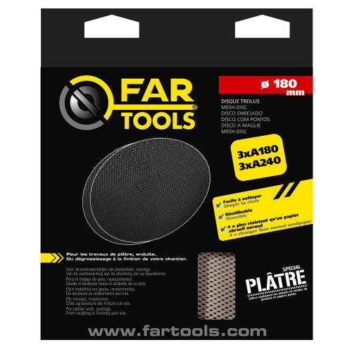 Set de 6 disques mailles D 180 mm GR180-240 FARTOOLS 115913 photo du produit Secondaire 1 L