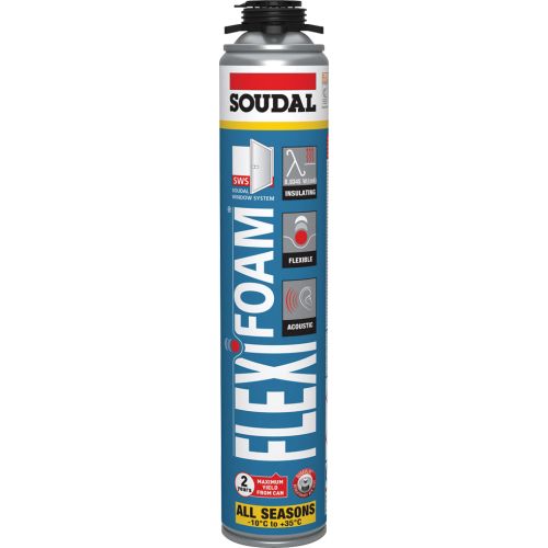 Mousse PU Flexifoam Gun bleu Gun vis aérosol 750 ml RT2012 SOUDAL 117472 photo du produit