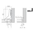 Charnière invisible CLIP TOP standard 110° GD coudé sans ressort à visser BLUM CHA70T375 photo du produit Secondaire 2 S