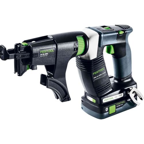 Visseuse pour plaquiste 18 V DURADRIVE DWC 18-4500 HPC 4.0 I-Plus + 2 batteries BO 18 Li 4,0 Ah + chargeur TCL + Systainer SYS3 FESTOOL 576502 photo du produit Secondaire 1 L