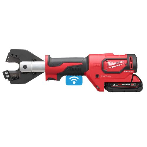 Coupe-câble hydraulique FORCE LOGIC 18 V M18 ONEHCC-201C ACSR SET + batterie 2 Ah + chargeur + coffret MILWAUKEE 4933464304 photo du produit