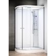 Cabine de douche hydromassante SILVER HYDRO droite blanc 120x90 - THALASSOR - SAMB1290D pas cher